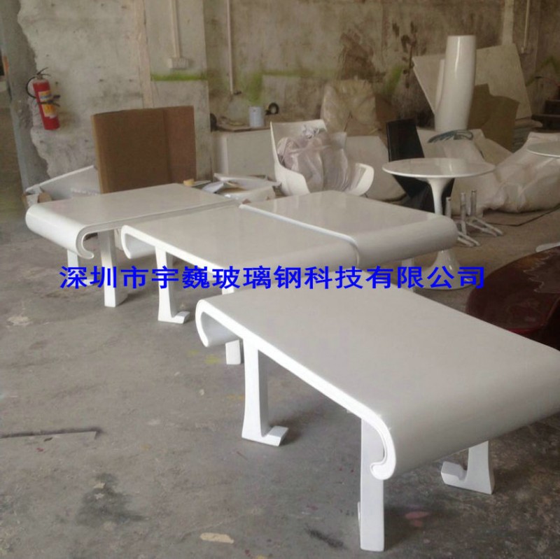 深圳宇巍玻璃鋼工廠定製銷售現代玻璃鋼傢具系列客廳茶幾批發・進口・工廠・代買・代購