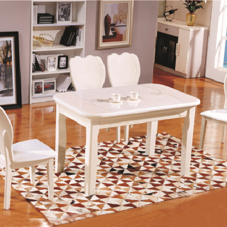 實木餐桌 伸縮餐桌椅組合6人 小戶型簡約現代方形傢用可折疊飯桌工廠,批發,進口,代購
