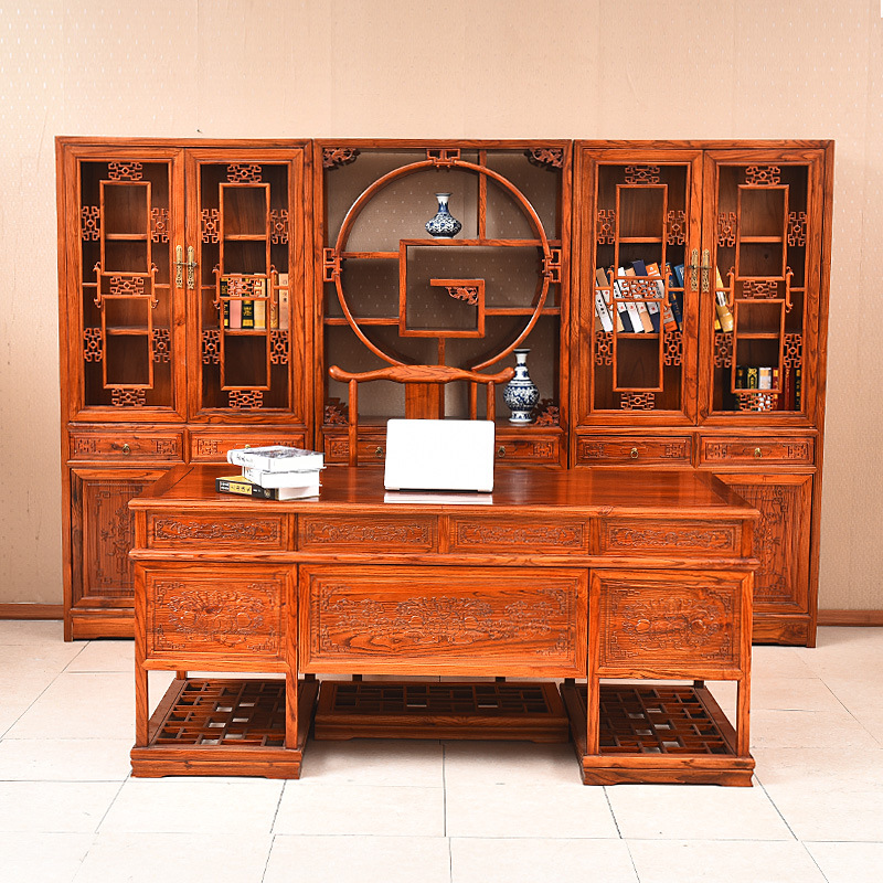 仿古實木榆木圍板書桌寫字臺明清古典中式傢具1.8米辦公桌電腦桌工廠,批發,進口,代購