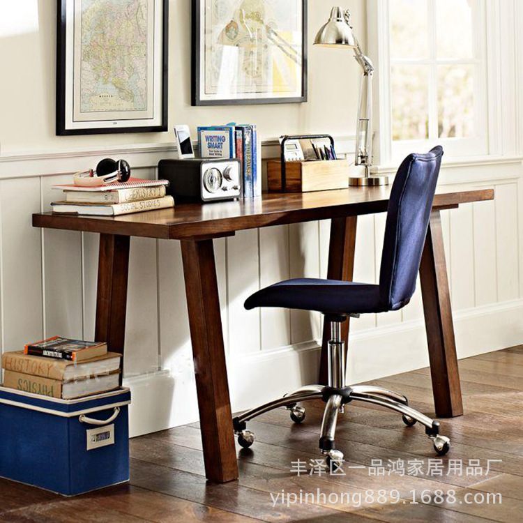 簡約現代純實木書桌寫字臺桌多功能電腦桌臺式桌子簡易傢用靠墻桌工廠,批發,進口,代購