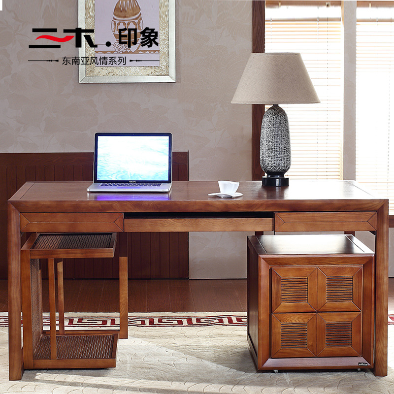 東南亞風格傢具  純實木書桌 高檔實木書桌 安全環保實木書桌工廠,批發,進口,代購