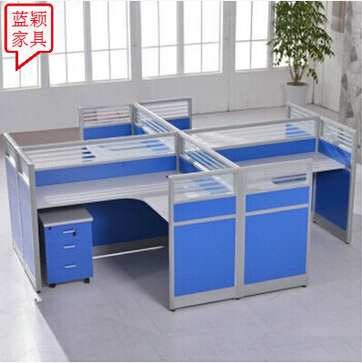上海辦公傢具桌椅組合現代屏風辦公桌4人職員轉角員工桌位桌椅批發・進口・工廠・代買・代購