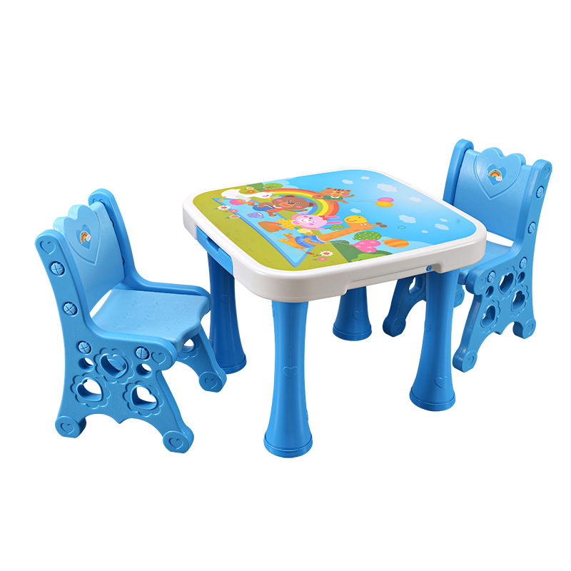 韓版兒童卡通塑料桌椅 一桌兩椅子批發・進口・工廠・代買・代購