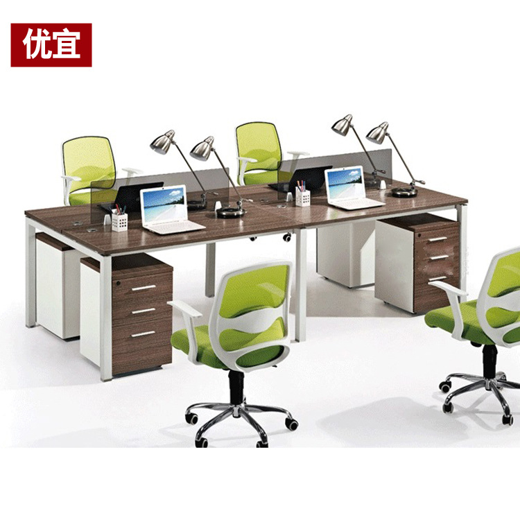 上海辦公傢具廠簡約員工桌辦公桌4人6人位辦公桌椅職員卡位鋼架批發・進口・工廠・代買・代購