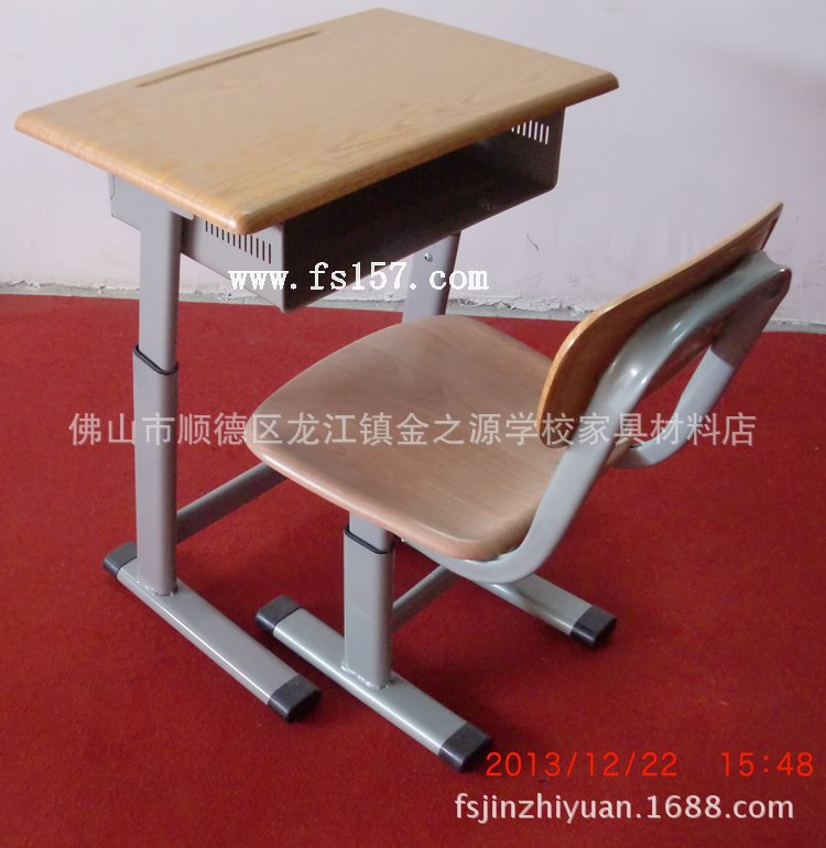 廠傢暢銷可全折裝 可升降的模壓板課桌椅 單人學生課桌椅 KZ59工廠,批發,進口,代購