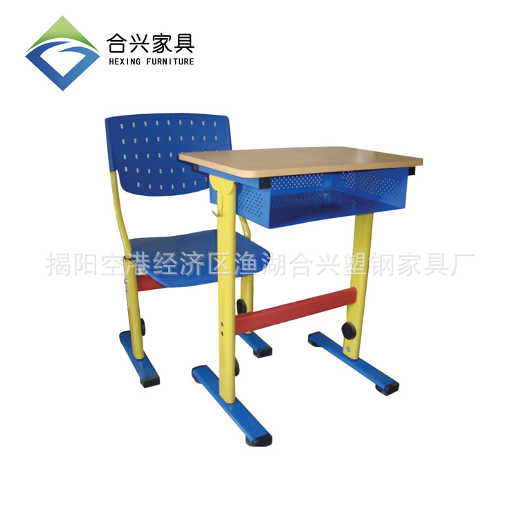 合興單人課桌椅 學生兒童學習桌椅 混色 學校培訓用椅 可定製工廠,批發,進口,代購