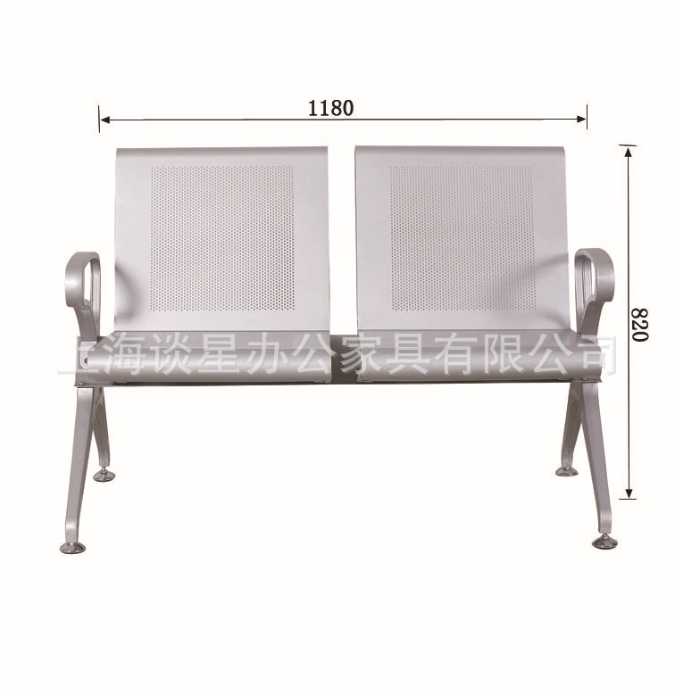 上海加厚新款機場椅 簡約現代金屬機場椅  二人位等候椅工廠,批發,進口,代購