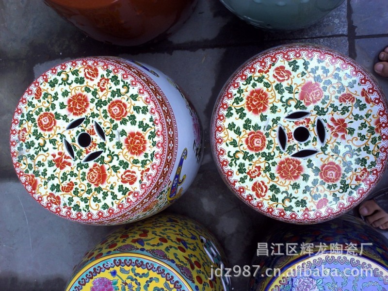 景德鎮輝龍陶瓷廠出售各種陶瓷粉彩凳子瓷器凳子批發・進口・工廠・代買・代購