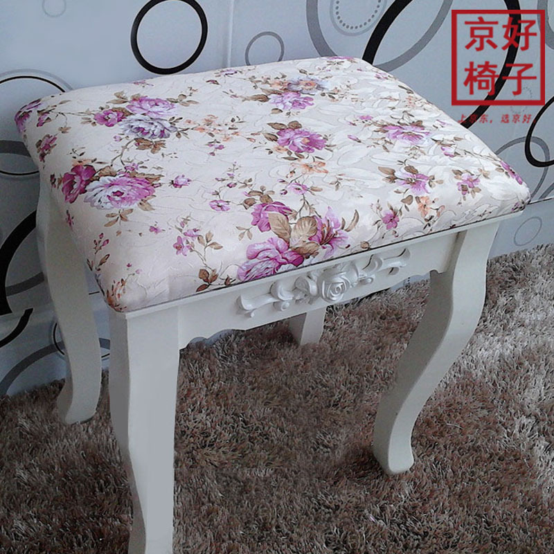 廠價直銷 京梳妝凳子 換鞋碎花化妝凳 古典創意實木椅批發・進口・工廠・代買・代購