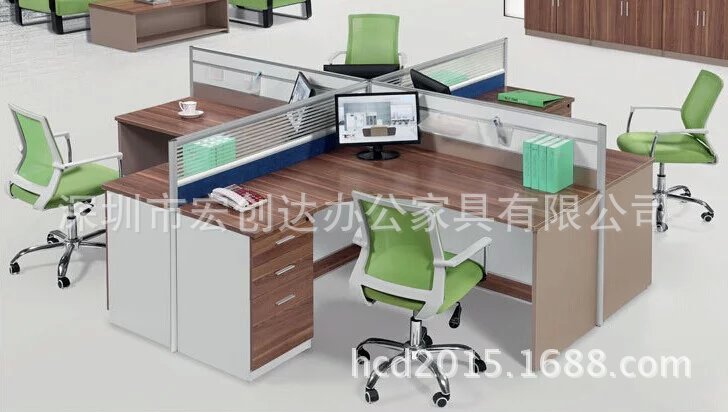 辦公傢具屏風辦公卡位職員簡約現代組合桌4人工廠,批發,進口,代購