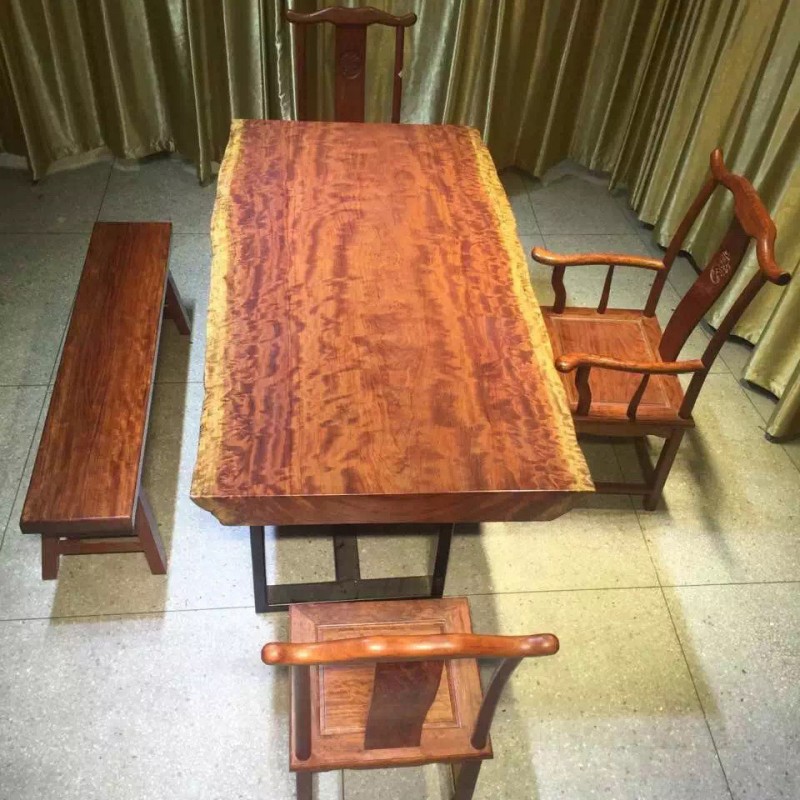 巴花實木大板餐桌天然原木大板工廠訂做批發傢具辦公茶幾老板洽談工廠,批發,進口,代購