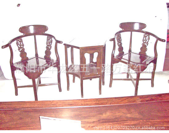 小葉紅檀情侶椅 三件套  紅木傢具工廠,批發,進口,代購