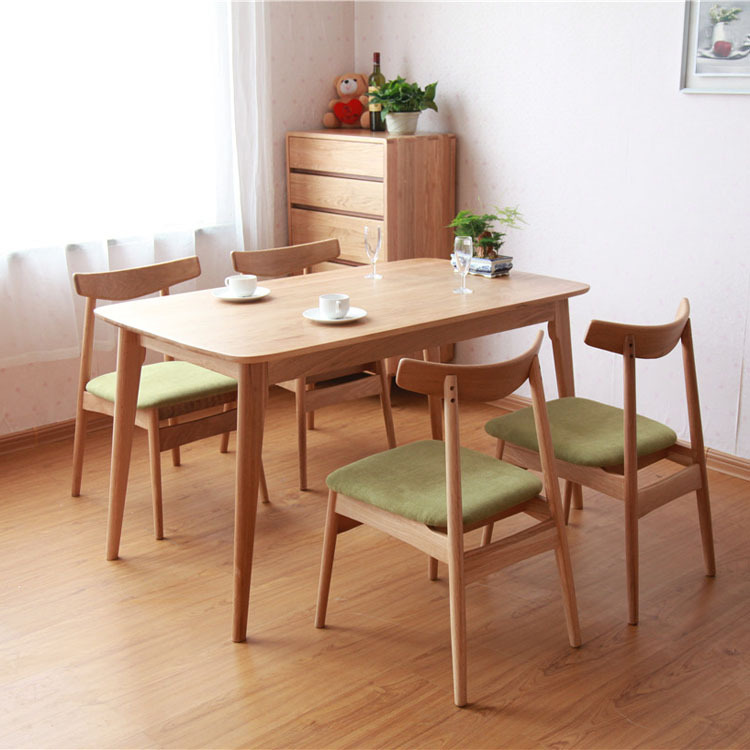 白橡木實木餐桌 小戶型餐桌椅組合 北歐簡約宜傢廠傢直銷一件代發工廠,批發,進口,代購