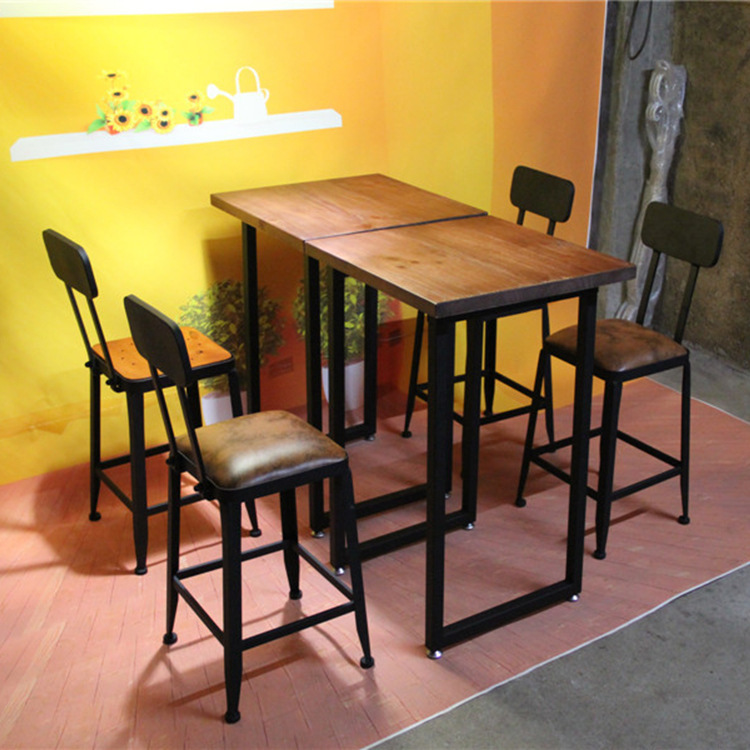 四方形做舊鐵藝仿古咖啡廳 奶茶店 肯德基 西餐廳餐桌椅組合工廠,批發,進口,代購