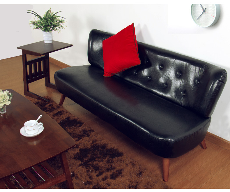 日式小戶型無扶手沙發簡約現代客廳臥室皮藝沙發椅咖啡館小沙發工廠,批發,進口,代購