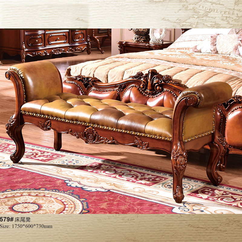 美式床尾凳臥室床邊換鞋凳實木床尾凳古典床榻長凳工廠,批發,進口,代購