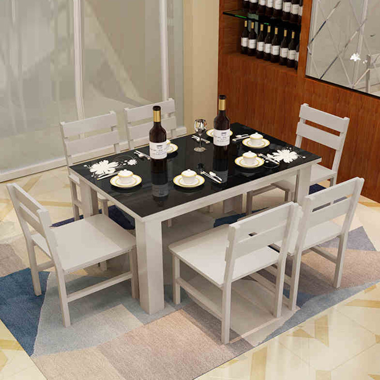 簡約現代餐桌椅組合6人4人 木質飯桌 長方形快餐桌椅 小戶型餐臺工廠,批發,進口,代購