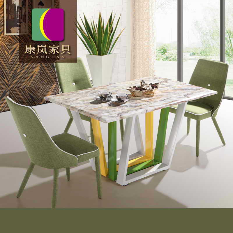康嵐傢具長方形大理石餐桌椅組合簡約現代創意餐廳桌椅新款批發工廠,批發,進口,代購