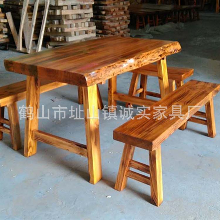 【誠實廠傢專業生產原生態木製餐桌椅凳】配套餐桌板凳 方桌長凳工廠,批發,進口,代購