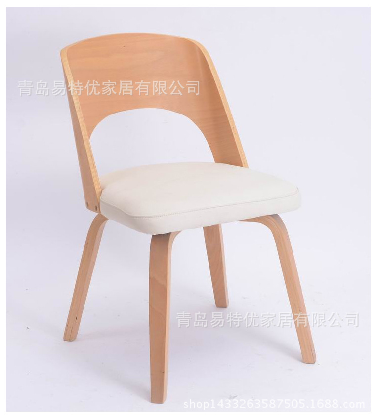 韓式 彎曲木實木餐椅 咖啡椅 現代簡約休閒椅 時尚軟包飯館椅子工廠,批發,進口,代購