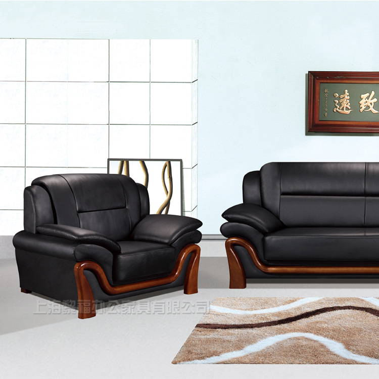 上海黎福辦公傢具辦公沙皮製沙發1+1+3組合廠傢直銷質量保證批發・進口・工廠・代買・代購