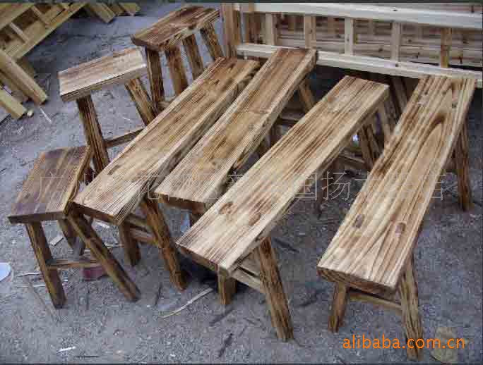 供應炭化火燒木本色土板凳，老板凳批發・進口・工廠・代買・代購
