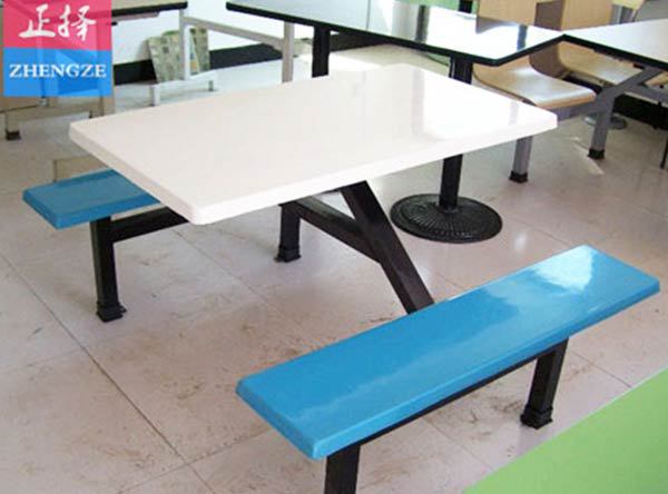 廠傢直銷 學校食堂玻璃鋼連身餐桌椅 公司飯堂員工餐廳玻璃鋼桌椅批發・進口・工廠・代買・代購