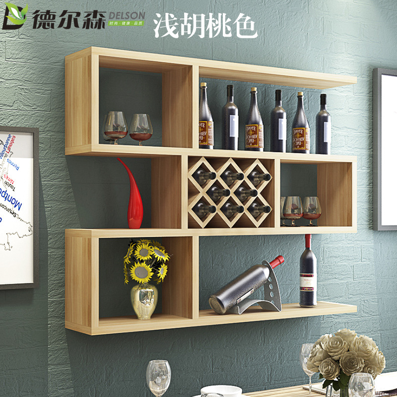 酒櫃墻上置物架餐廳酒格懸展示紅酒架簡約現代批發・進口・工廠・代買・代購