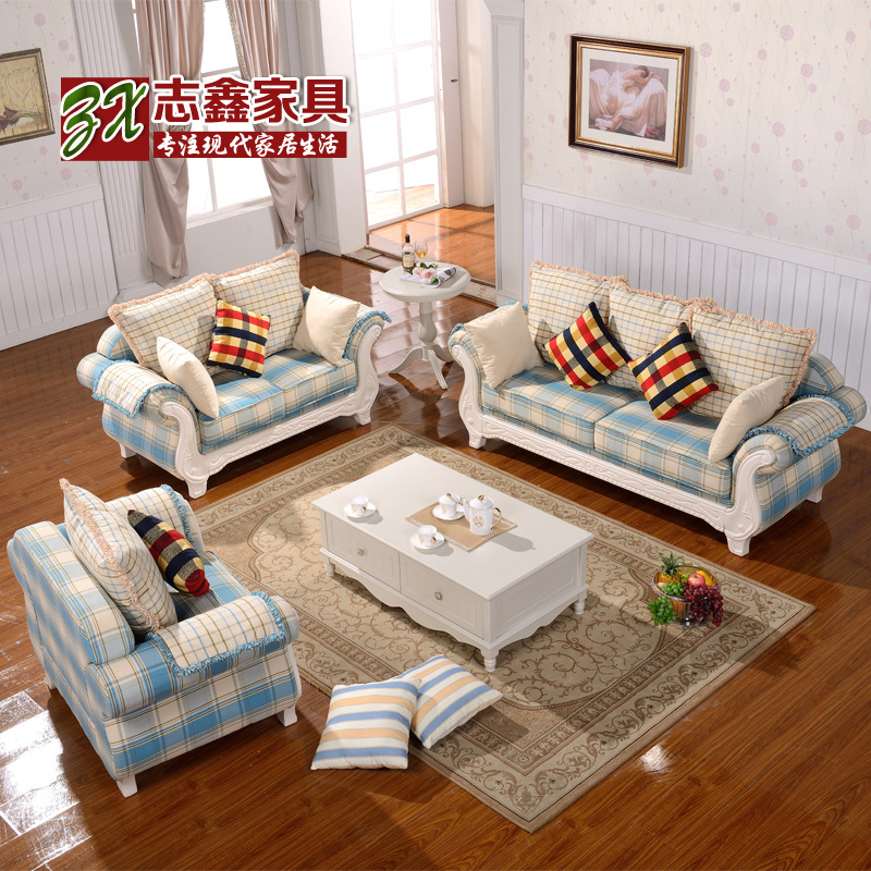歐式沙發組合 佈藝沙發 小戶型 客廳傢具 沙發單雙組合簡歐 沙發批發・進口・工廠・代買・代購
