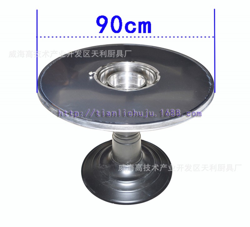 圓形韓式燒烤桌不銹鋼麵燒烤桌鐵藝桌箱桌架桌框 廠傢直銷工廠,批發,進口,代購