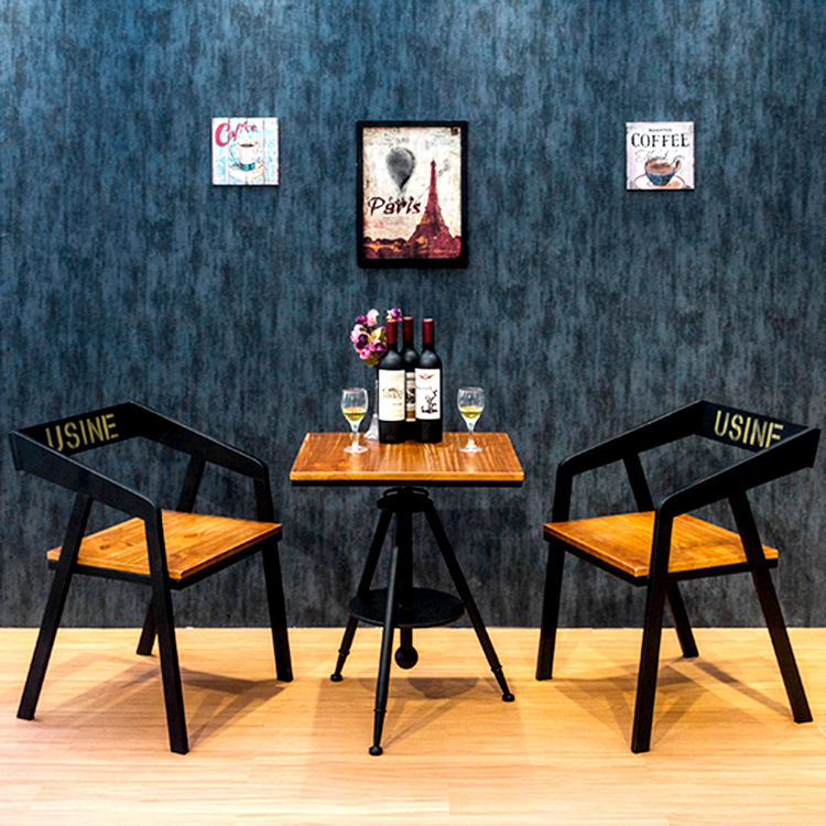 美式loft復古鐵藝實木桌椅 休閒方形洽談奶茶店咖啡廳桌椅組合批發・進口・工廠・代買・代購