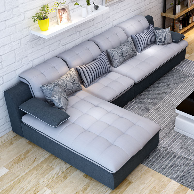 佈藝沙發組合可拆洗客廳沙發轉角L型沙發大小戶型宜傢佈沙發傢具批發・進口・工廠・代買・代購