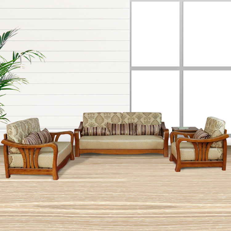廠傢熱銷 現代客廳實木沙發 可定做批發 實木小戶型1+2+3沙發批發・進口・工廠・代買・代購