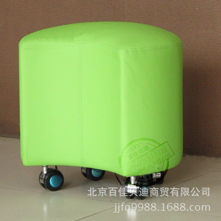 北京廠傢直銷綠色皮藝上滑輪梳妝凳批發・進口・工廠・代買・代購