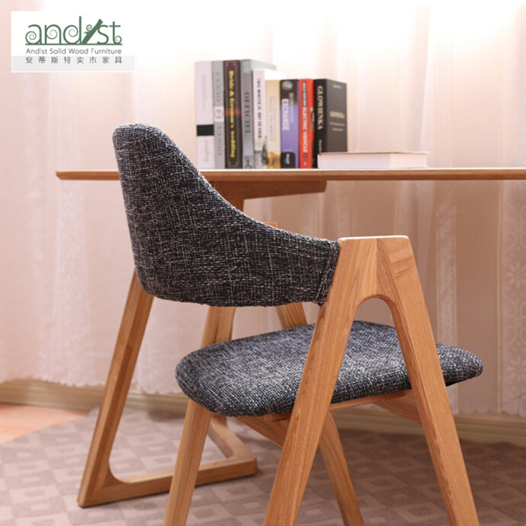 實木餐椅設計師創意曲柳傢具靠背扶手椅子韓式咖啡廳桌椅酒店傢具批發・進口・工廠・代買・代購