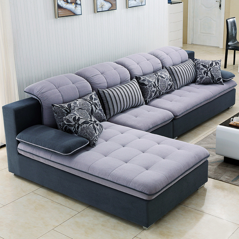 簡約現代可拆洗佈沙發 L型客廳傢具大小戶型貴妃佈藝沙發組合683#工廠,批發,進口,代購