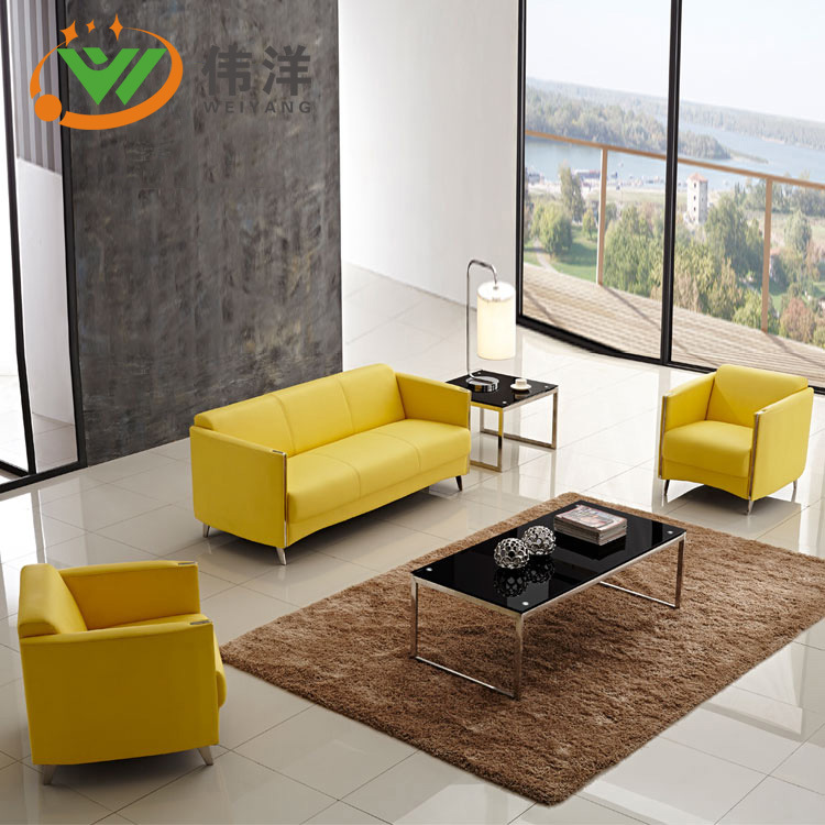 偉洋傢具廠銷1+1+3組合不銹鋼辦公沙發簡約現代接待沙發商務沙發批發・進口・工廠・代買・代購