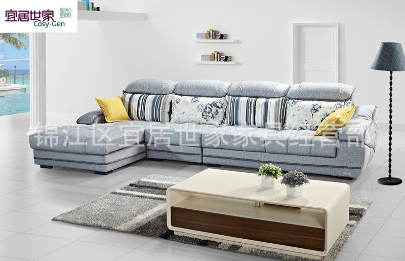 2015新款客廳沙發 休閒時尚 轉角佈藝沙發 廠傢直銷工廠,批發,進口,代購