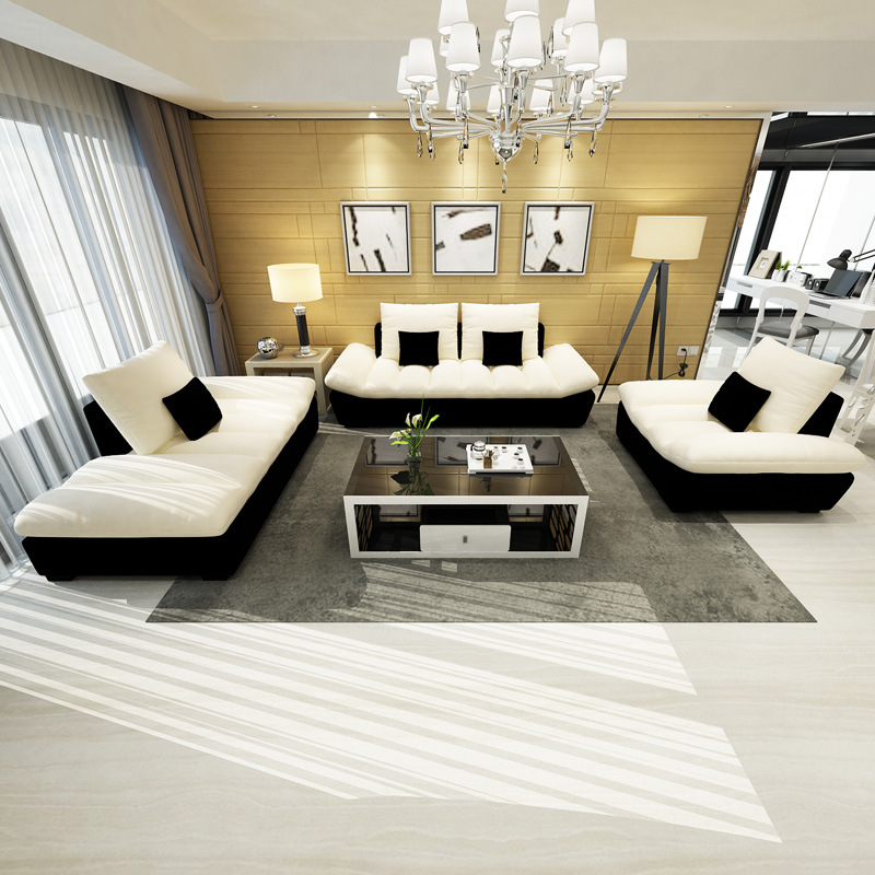 現代簡約佈藝沙發可拆洗大小戶型轉角U型黑白色沙發客廳組合傢具工廠,批發,進口,代購