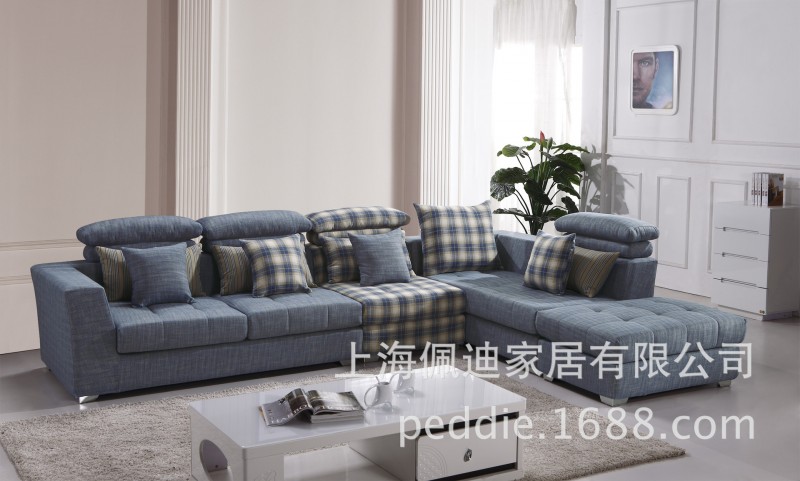 2016新款現代簡約佈藝沙發客廳大小戶型沙發轉角沙發組合沙發批發工廠,批發,進口,代購