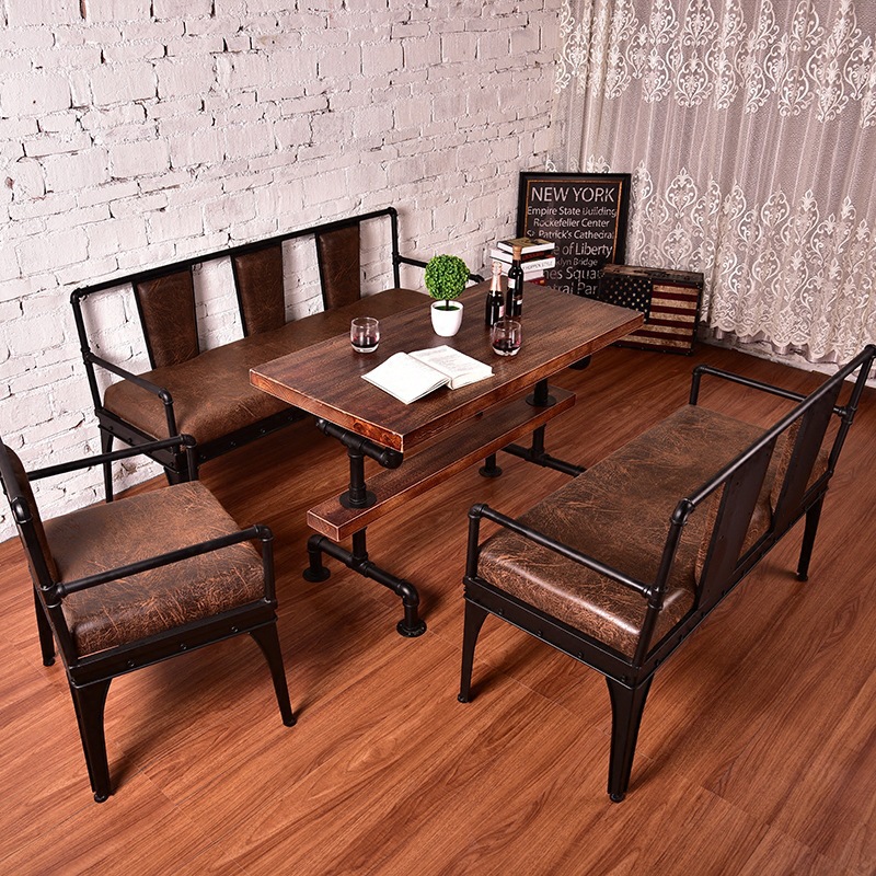 美式復古休閒沙發椅 做舊奶茶咖啡廳懶人沙發椅子酒吧卡座沙發工廠,批發,進口,代購