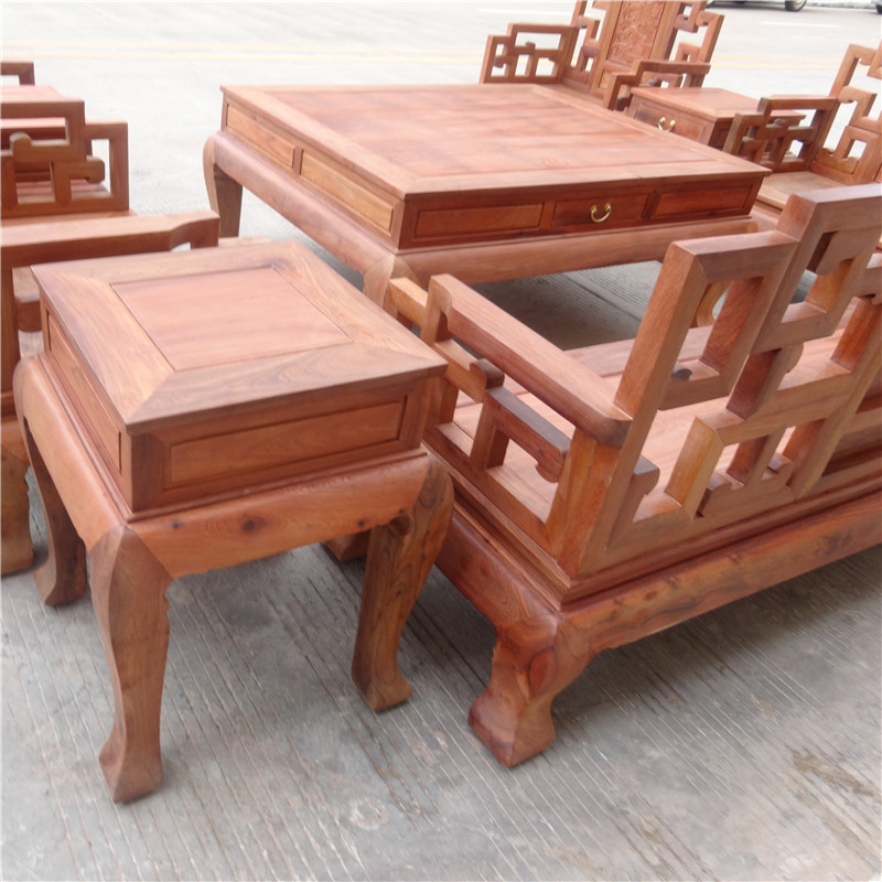 緬甸花梨精品紅木傢具沙發大果紫檀山水款12公分10件套獨板厚料批發・進口・工廠・代買・代購