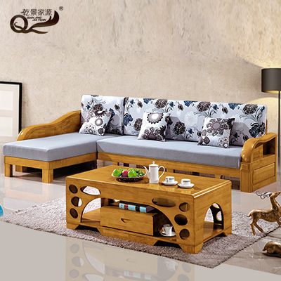 實木沙發小戶型全實木沙發組合 現代中式櫸木沙發床 實木貴妃沙發工廠,批發,進口,代購