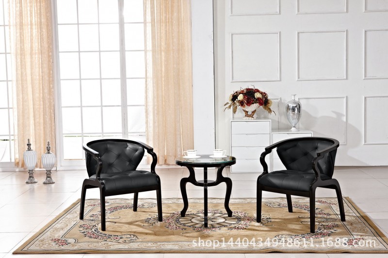 實木歐式圍椅小圓桌茶幾三件套沙發座椅休閒椅子實木烤漆工廠,批發,進口,代購