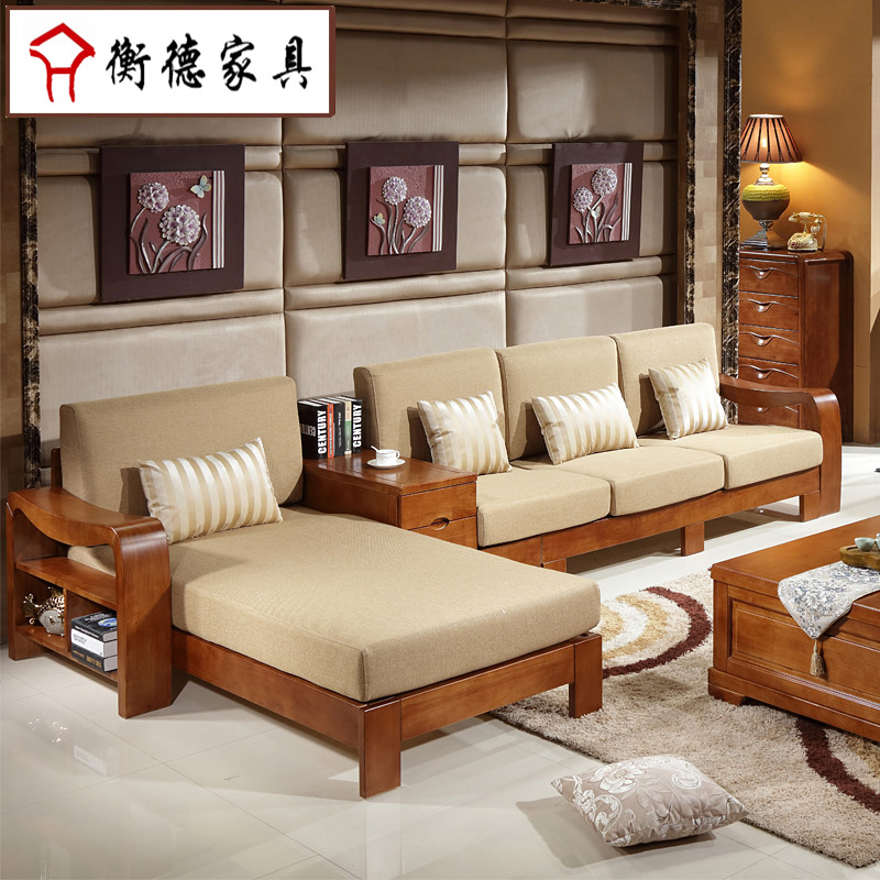 沙發全實木轉角貴妃組合多功能客廳中式辦公休閒傢用橡木沙發傢具工廠,批發,進口,代購