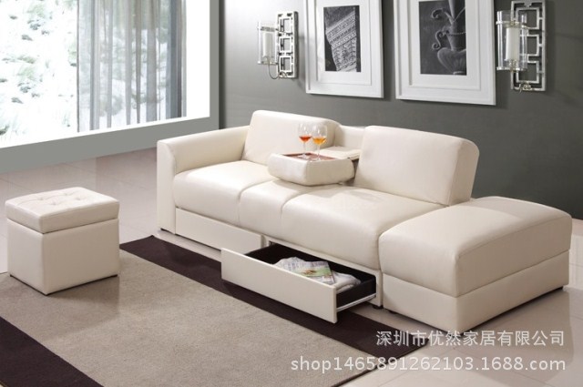 皮藝可折疊沙發床帶抽屜小戶型沙發多功能兩用床雙人2米 1.8米批發・進口・工廠・代買・代購