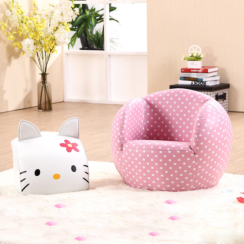 廠傢直銷時尚可愛兒童沙發 兒童坐凳  kitty貓頭球形圓點沙發批發・進口・工廠・代買・代購
