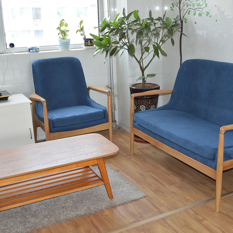 傑森傢具 韓式沙發 小戶型組合橡木沙發椅 休閒創意實木扶手椅子批發・進口・工廠・代買・代購