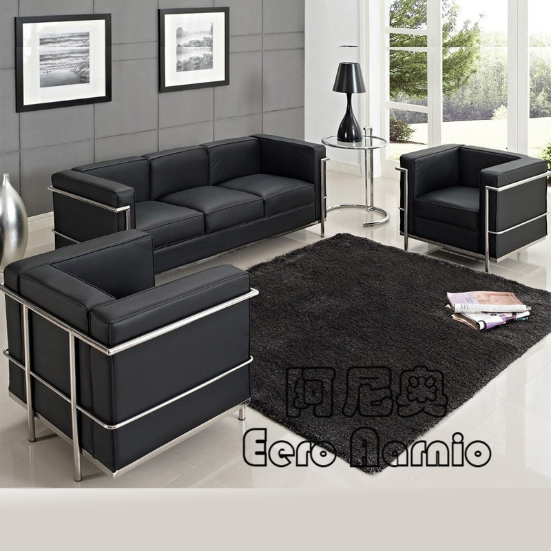 柯佈西耶組合沙發商務辦公客廳沙發經典設計沙發樣板沙發LC2sofa批發・進口・工廠・代買・代購