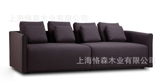 新中式風格 高檔簡約佈藝軟包實木雕刻時尚三人沙發多人沙發組合批發・進口・工廠・代買・代購